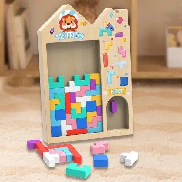 Tetris   3D  Estilo Montessori de Madera