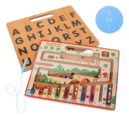 Tablero de Laberinto Magnético de Madera Montessori