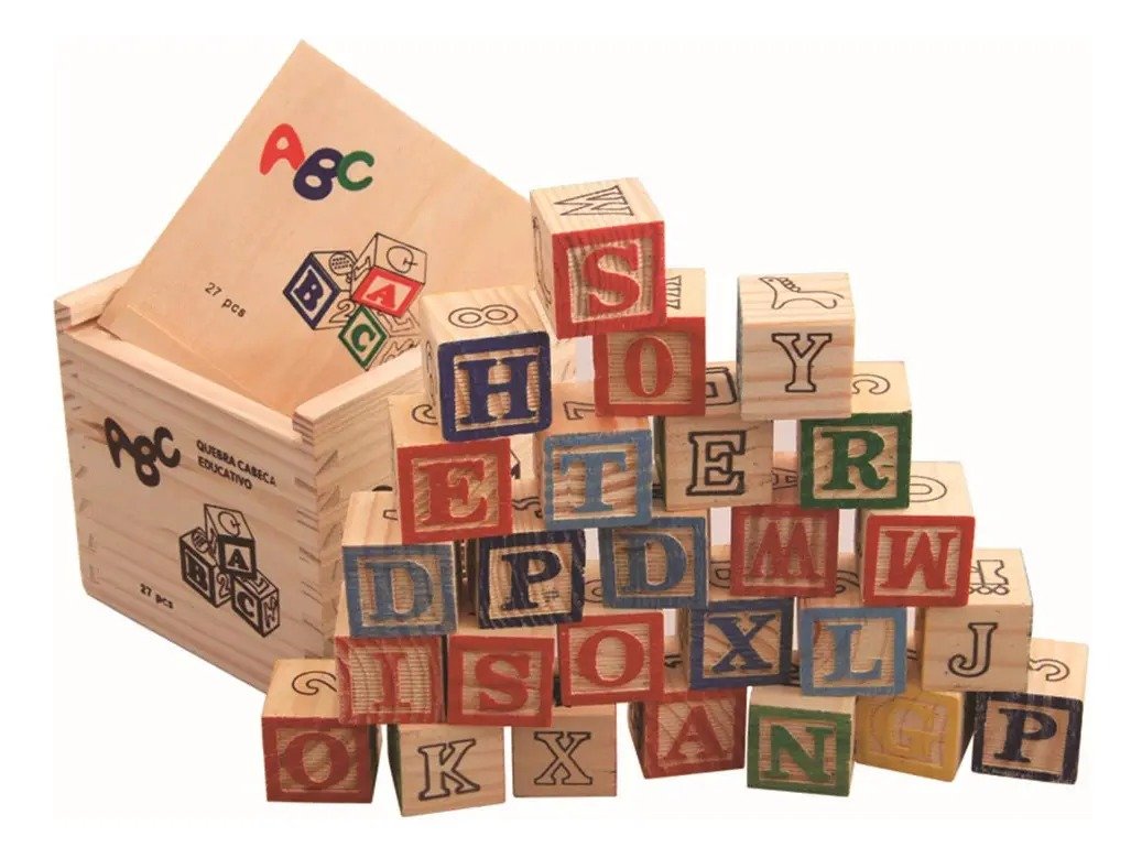 Cubo ABC de 48 Piezas de Madera