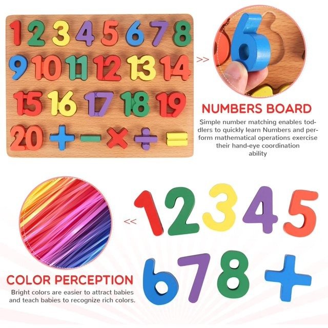 Rompecabezas de Letras y Números de Madera