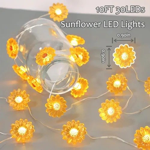 Luces Hada Diseño de Girasoles