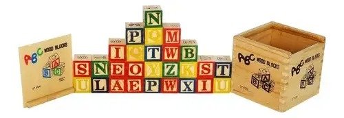 Cubo ABC de 48 Piezas de Madera