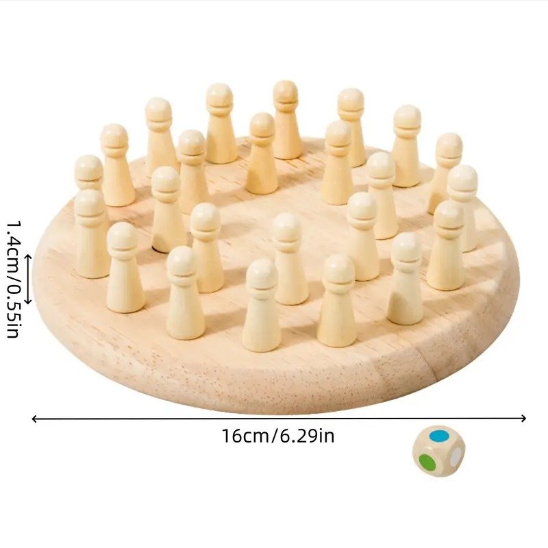 Ajedrez de Memoria / Juego de Memoria Match de Madera