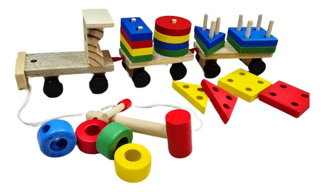 Tren de Arrastre y Encastre Geométrico de Madera
