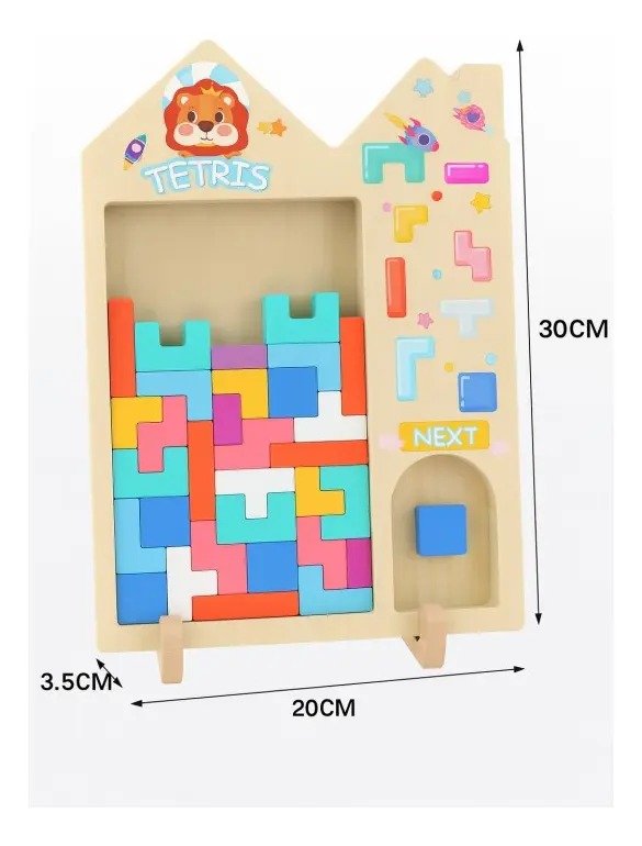 Tetris   3D  Estilo Montessori de Madera