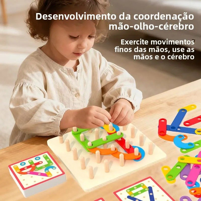 Tablero de Construcción de Letras y Formas / Geoplano Didáctico