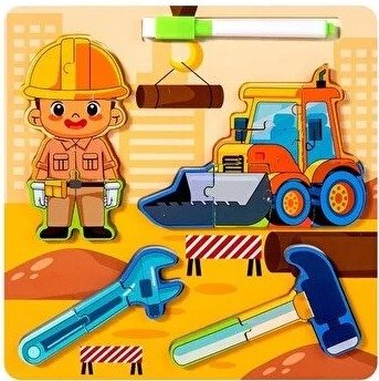 Rompecabezas de Madera Educativos de Profesiones y Oficios en Relieve