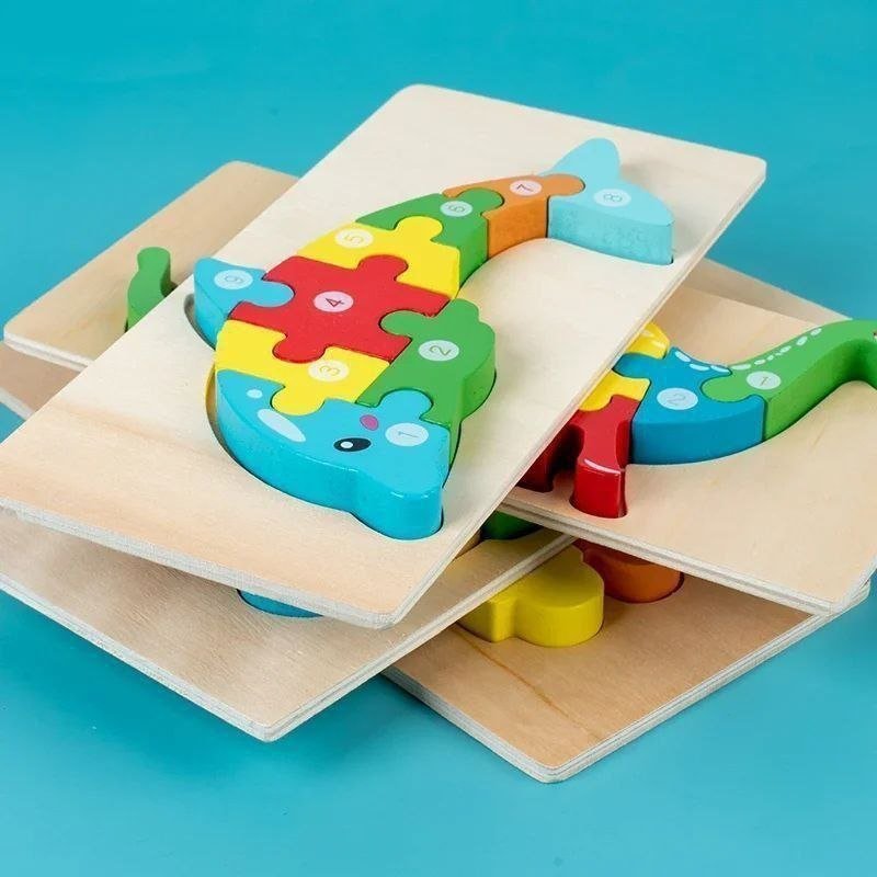 Rompecabezas Montessori Numérico 3D de Madera Pequeño